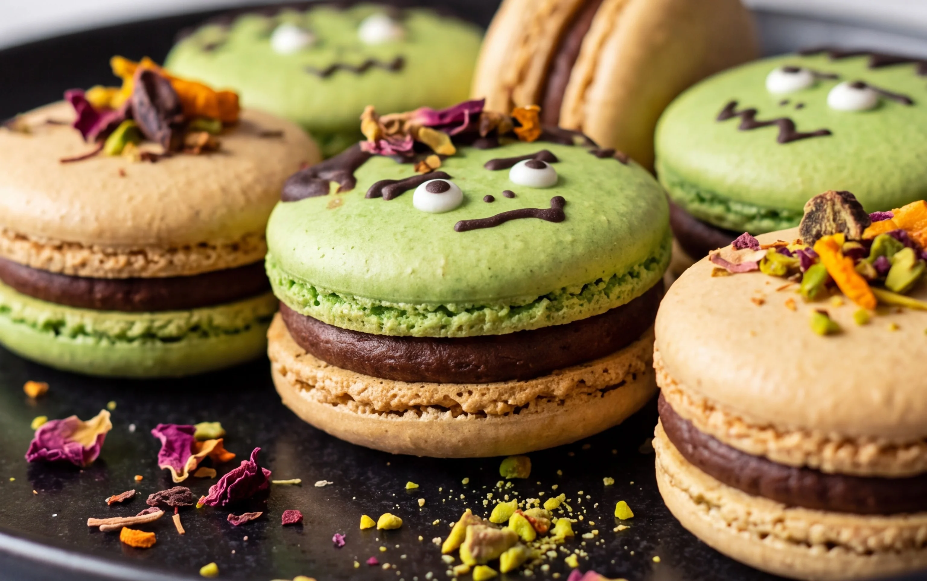 Frankestein Macarons